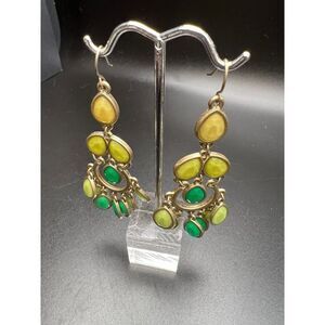 Green Chandelier Earrings
